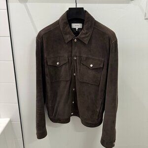 REISS Men's Jagger Suede Jacket - Size M